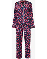 DKNY - Branded Heart-print Stretch-jersey Pyjamas - Lyst