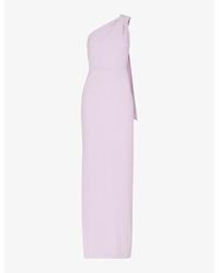 Whistles - Bethan One-shoulder Stretch-recycled-polyester Maxi Dress - Lyst