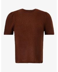 ME+EM - Pouf-Sleeve Wool And Cashmere Blend Top - Lyst
