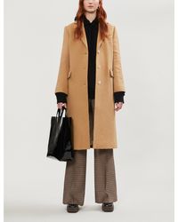 Sandro Tie-belt Wool-blend Coat - Natural