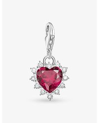 Thomas Sabo - True Romance Heart Sterling- Lab-Grown Ruby And Cubic Zirconia Charm - Lyst