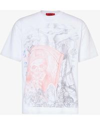424 - Graphic-print Crewneck Cotton-jersey T-shirt - Lyst