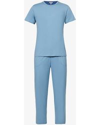 Skin - Carly Short-sleeved Cotton-jersey Pyjama Set - Lyst