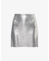 Rabanne - Jupe Mesh Mini Skirt - Lyst
