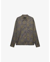 Prada - Printed Zip-Through Cotton-Blend Shirt - Lyst