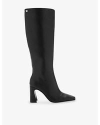Steve Madden - Flares Faux-Leather Heeled Knee-High Boots - Lyst