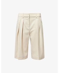 Frankie Shop - Bilbao Pleated Wool Bermuda Shorts - Lyst
