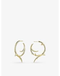 Shaun Leane - Rose Thorn Large-Plated Vermeil Sterling- Hoop Earrings - Lyst