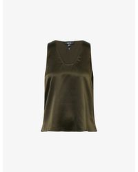 ME+EM - Scoop-Neck Silk-Satin Tank Top - Lyst