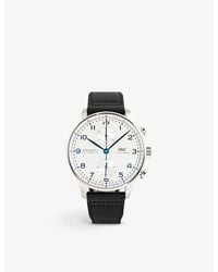 IWC Schaffhausen - Iw371605 Portugieser Stainless-steel And Leather Automatic Watch - Lyst