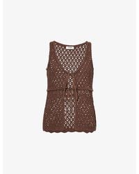 4th & Reckless - Katerina Scoop-Neck Cotton-Blend Top - Lyst