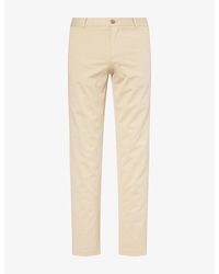 Sunspel - Slim-Fit Flat-Front Stretch-Cotton Chino Trousers - Lyst