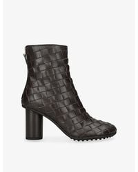 Bottega Veneta - Atomic 75 Weave Intrecciato Leather Ankle Boots - Lyst