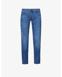 7 For All Mankind - Standard Luxe Performance Regular-Fit Straight-Leg Stretch-Denim Jeans - Lyst