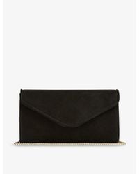 LK Bennett - Bla- Dominica Suede Clutch Bag - Lyst