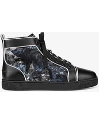 Christian Louboutin - Louis Orlato Leather High-top Trainers - Lyst