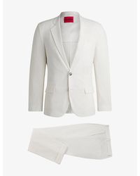 HUGO - Slim-Fit Single-Breasted Woven Suit - Lyst