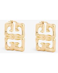Givenchy - 4g-motif Gold-tone Brass Drop Earrings - Lyst