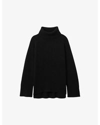 Reiss - Eliza Roll-Neck Wool-Cashmere Knitted Jumper - Lyst