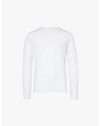 Sunspel - Sun Crew-Neck Long-Sleeve Cotton-Jersey T-Shirt - Lyst