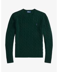 Polo Ralph Lauren - Julianna Cable-Knitted Wool-Cashmere Blend Jumper - Lyst