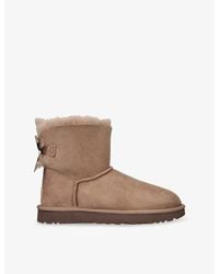 UGG - Bailey Bow Ii Suede And Sheepskin Boots - Lyst