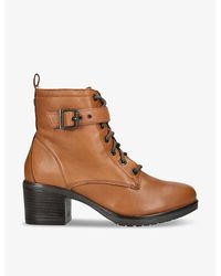 Carvela Kurt Geiger - Snug Fleece-lined Leather Heeled Boots - Lyst