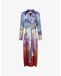 Gabriela Hearst - X Paul Smith Lyra Graphic-Pattern Silk Coat - Lyst