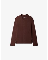 Sandro - Collared Waffle-Knit Cashmere-Blend Shirt - Lyst