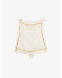 Maje - Grid-Pattern Cropped Cotton Top - Lyst