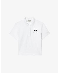 Zadig & Voltaire - Mirta Logo-Embroidered Cotton Polo Shirt - Lyst