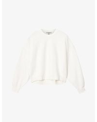 AllSaints - Lila Crochet-Heart Cotton-Blend Sweatshirt - Lyst