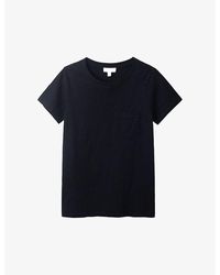 The White Company - Round-neck Organic-cotton T-shirt - Lyst