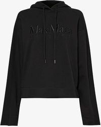 Max Mara - Stadio Brand-embroidered Cotton-blend Hoody - Lyst