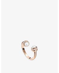 Piaget - Possession 18Ct Rose- Mother-Of-Pearl Cabochon And 0.02Ct Brilliant-Cut Ring - Lyst
