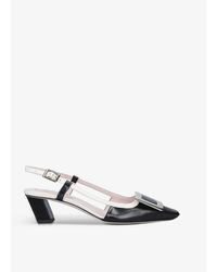 dune croft leather slingback courts