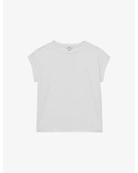 Reiss - Tommie Crew-Neck Relaxed-Fit Brushed-Cotton T-Shirt - Lyst
