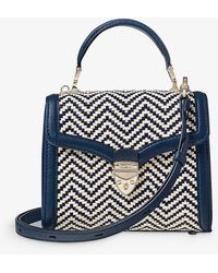 Aspinal of London - Vy Mayfair Midi Chevron-weave Leather Shoulder Bag - Lyst