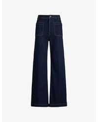 Polo Ralph Lauren - Patch-Pocket Flared-Leg High-Rise Stretch-Denim Jeans - Lyst