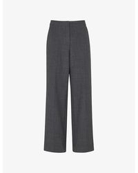 Whistles - Marl Limited Edition Natalie Regular-Fit High-Rise Stretch Wool-Blend Trousers - Lyst