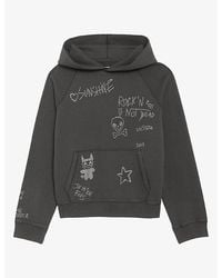 Zadig & Voltaire - Georgy Rhinestone-Embellished Relaxed-Fit Cotton Hoody - Lyst
