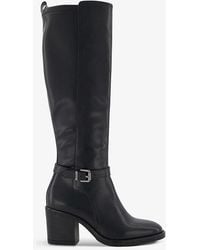 Dune - Trance Side-buckle Leather Knee-high Boots - Lyst