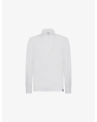 BOGGI - Collared Long-Sleeve Cotton-Jersey Shirt - Lyst