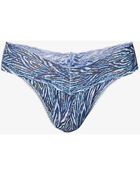 Hanky Panky - Signature Lace Floral-pattern Lace Thong - Lyst