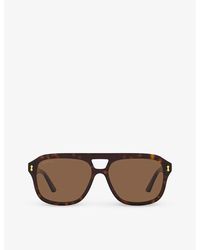 Gucci - Gc002033 gg1263s Rectangle-frame Acetate Sunglasses - Lyst