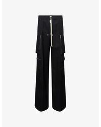 Rick Owens - Bela Wide-Leg Wool Cargo Trousers - Lyst