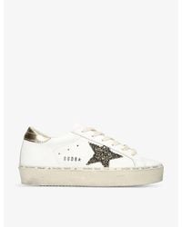 Golden Goose - Hi Star 11543 Logo-print Leather Low-top Trainers - Lyst