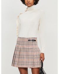 Sandro Frilled-trim Wool-knit Jumper - Multicolour