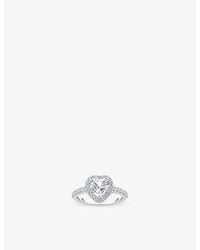 Thomas Sabo - Heart-Shaped Halo 925 Sterling And Cubic Zirconia Ring - Lyst