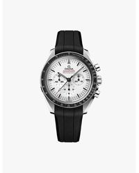 Omega - 310.32.42.50.04.001 Speedmaster Moonwatch Professional Steel And Rubber Manual Chronograph Watch - Lyst